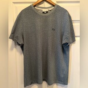 Lacoste Men's Patterned Gray Tee